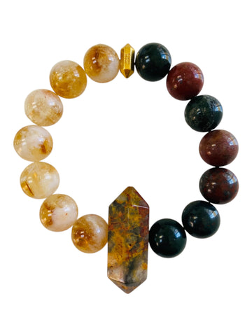 Two Sides - Citrine, Bloodstone & Agate