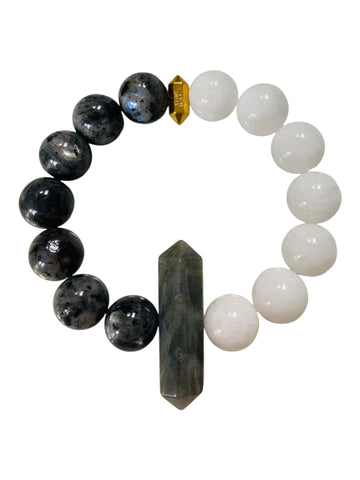 Two Sides - Dark Labradorite, Onyx & Labradorite